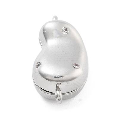 Brass Micro Pave Clear Cubic Zirconia Magnetic Clasps
