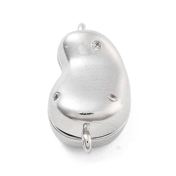 Brass Micro Pave Clear Cubic Zirconia Magnetic Clasps