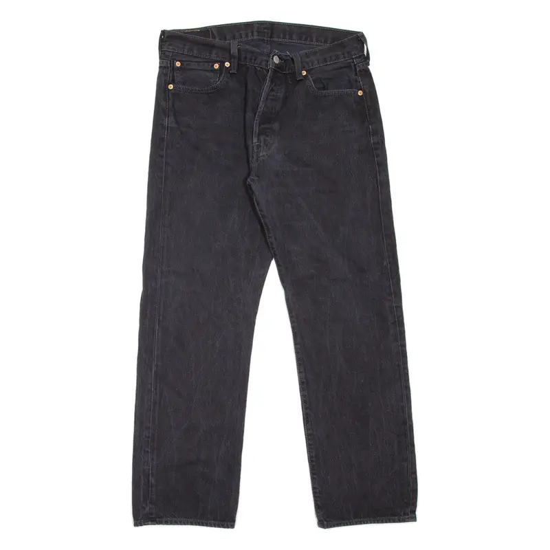 LEVI'S 501 Jeans Mens Black Regular Straight W34 L30