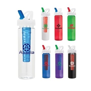 48 Customized Laguna 32 oz PET Bottle with Flip Spout & Ice Stick ...