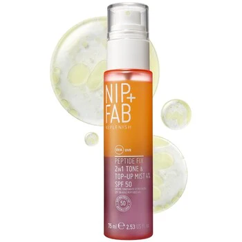 Nip + fab NIP+FAB PEPTIDE FIX 2iv1 Tone & Top-Up Mist SPF 50 - Spray protettivo per il viso 75 ml
