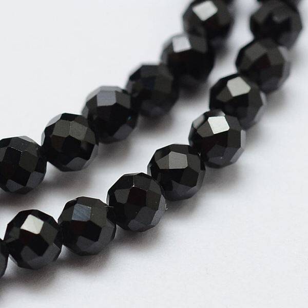 Natural Black Spinel Beads Strands