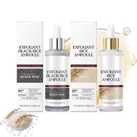 2PCS Peel Shot Glow Rice Ampoule Duo, Peel Shot Black Rice Duo, Black and White Rice Exfoliant, Rice Exfoliator for Face, For...