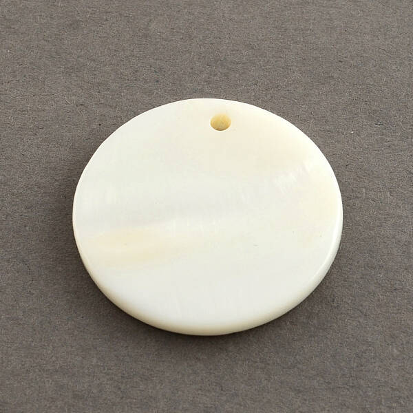 Flat Round Sea Shell Charms
