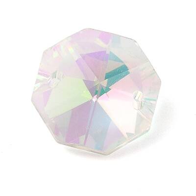 Electroplated Glass Rhinestone Connector Charms