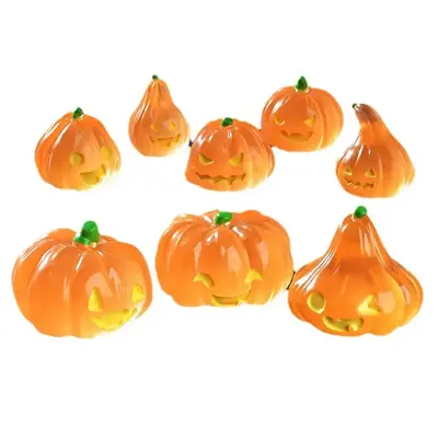 Glow in the Dark Pumpkin Lights, Halloween Jack-o'-Lantern Ornaments for Indoor Outdoor Home Decor, Party Yard Garden Decorat...