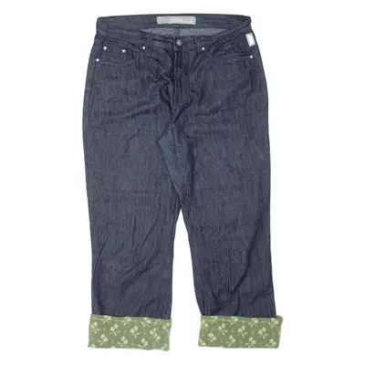 VERSACE JEANS Lace Hem Womens Jeans Blue Regular Straight W31 L24