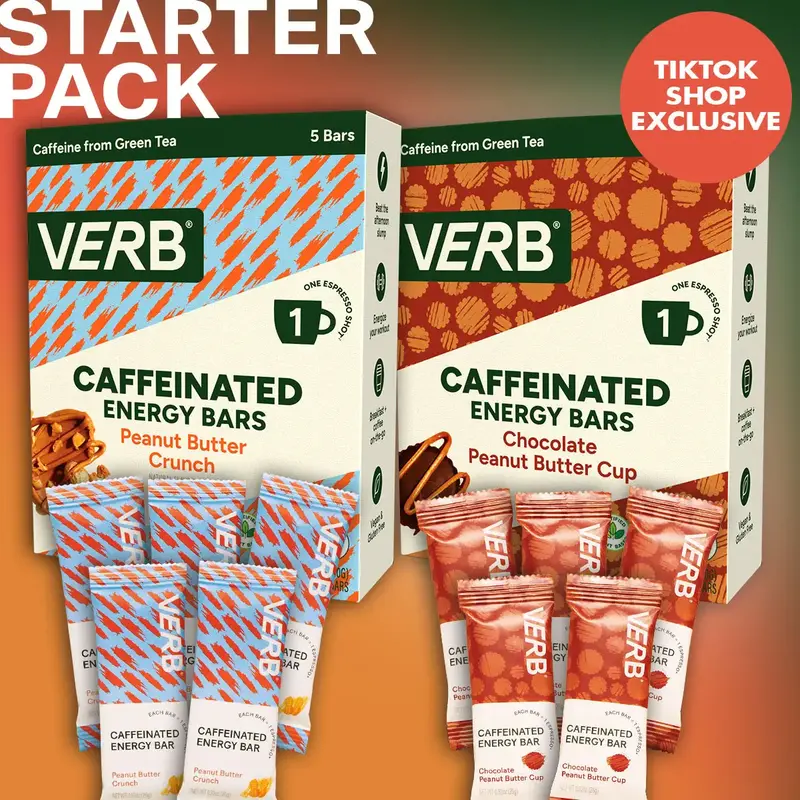 Verb -Caffeine Bar - 10 Bar Variety Pack - For Energy & Focus