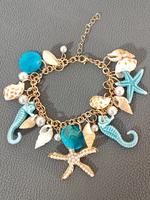 Boho Style Sea Life Design Charm Bracelet, Fashionable Jewelry for Women & Girls, Trendy All-match & Exquisite Jewelry for Bi...