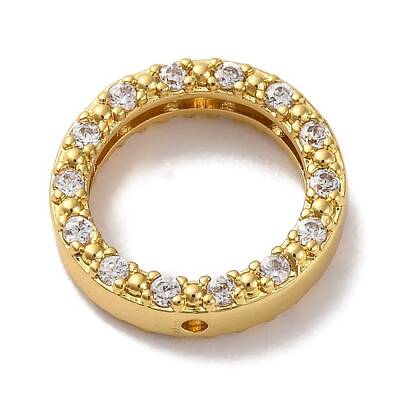 Rack Plating Brass with Cubic Zirconia Bead Frame