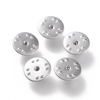 Non-Tarnish 304 Stainless Steel Badge Lapel Pin Back Butterfly Clutches
