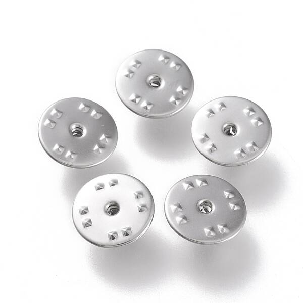 Non-Tarnish 304 Stainless Steel Badge Lapel Pin Back Butterfly Clutches