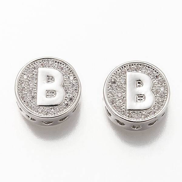 Platinum Plated Brass Micro Pave Cubic Zirconia Multi-Strand Links