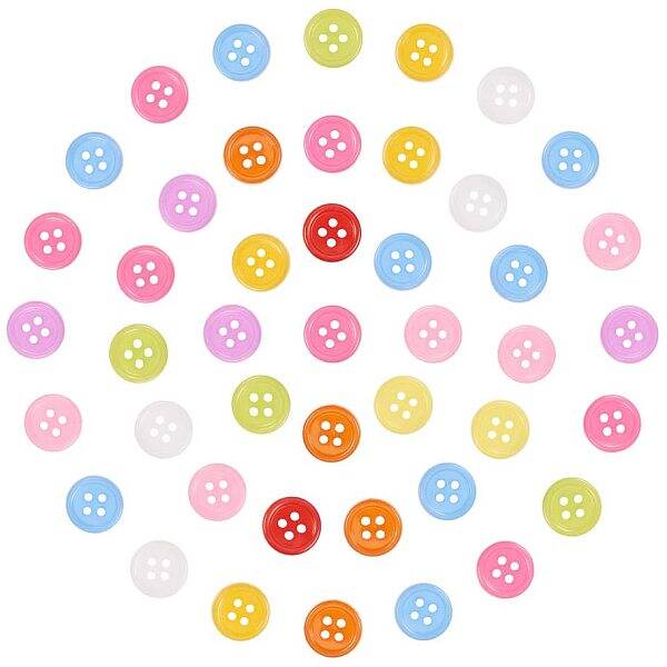 1000 Pcs Acrylic Buttons Sewing Buttons Resin Buttons(4-Hole) for Embellishments and Sewing