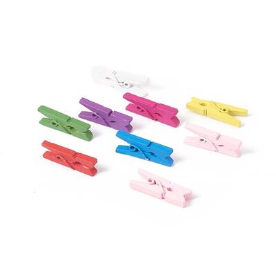 Natural Wooden Craft Pegs Clips