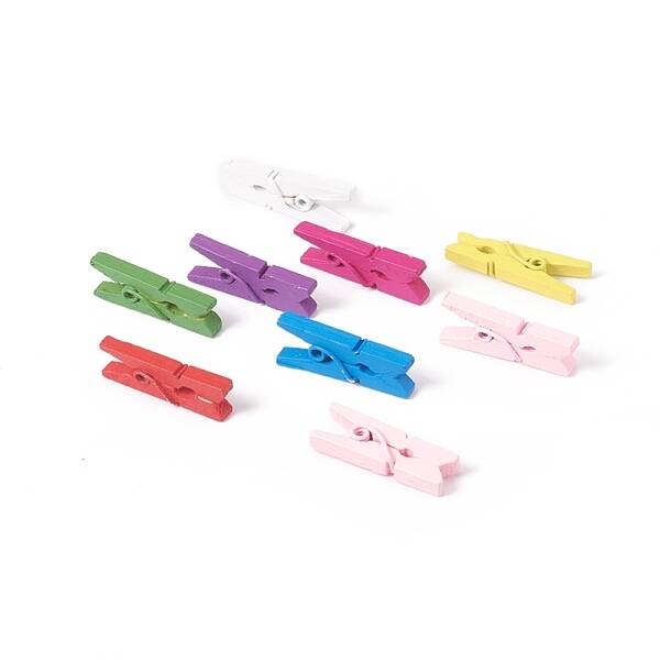 Natural Wooden Craft Pegs Clips