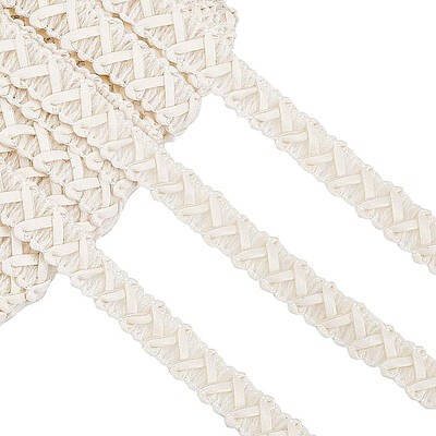 BENECREAT 15 Yard White Faux Leather Braid Trims