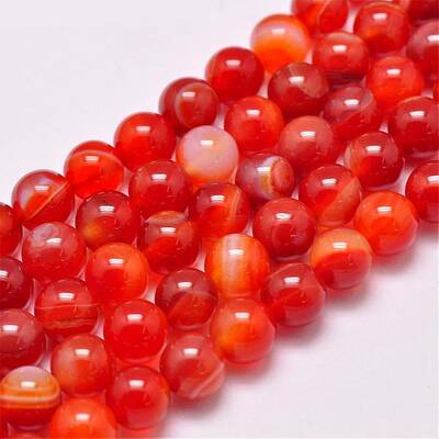 Natural Striped Agate/Banded Agate Bead Strands