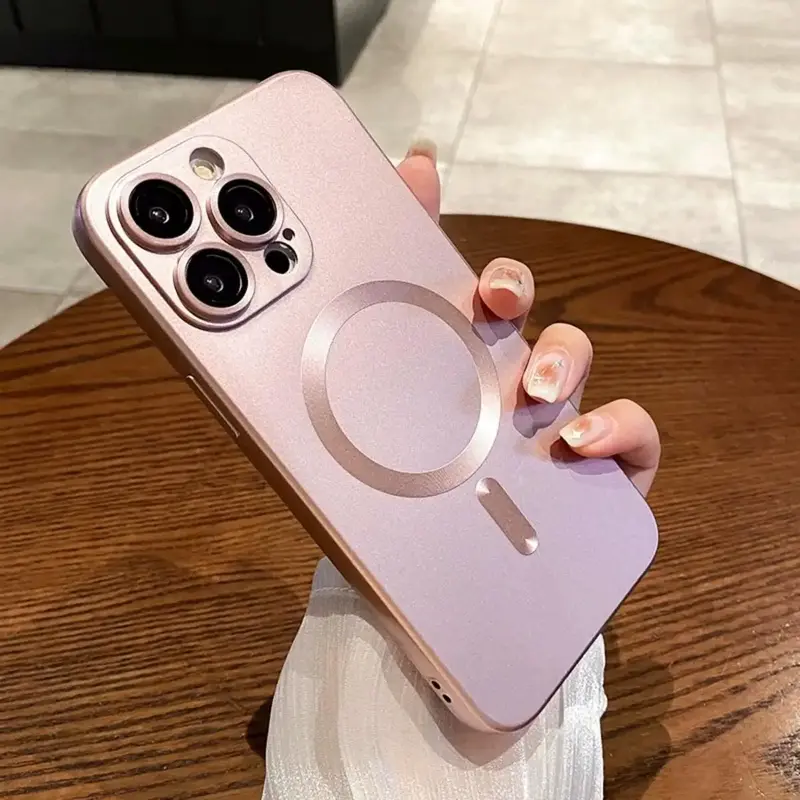 Magnetic Phone Case, Minimalist Cellphone Protector Covers with Wireless Charging Function, Shockproof Smartphone Protec...