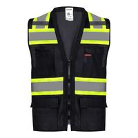 ProtectX Hi Vis Safety Vest for Men and Women S-4XL High Visibility Reflective Work Vest W 6 Pockets Reflective Strips Multi ...
