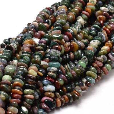 Natural Indian Agate Chip Beads Strands