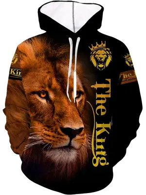 Men's 3D Graphic Hoodie, Casual Long Sleeve Hooded Sweatshirts, Essentials Hoodie Pullover Tops, 2000s Clothes, Streetwear,...