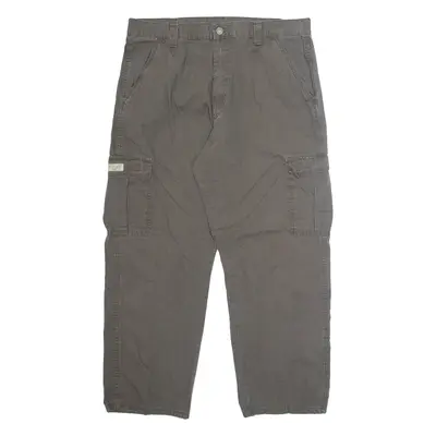 WRANGLER Cargo Mens Trousers Grey Regular Straight W36 L30