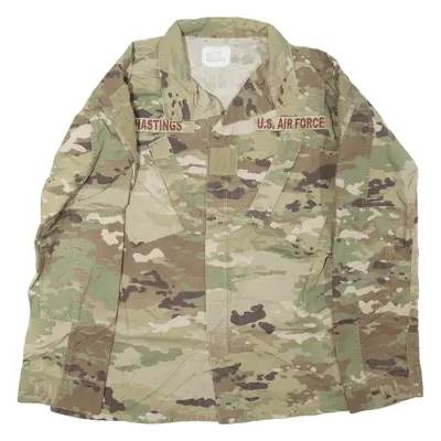 FEDERAL PRISON INDUSTRIES Army US Air Force Regular Military Jacket Green Camouflage Womens M