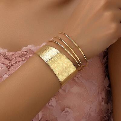 Alloy Open Cuff Bangles