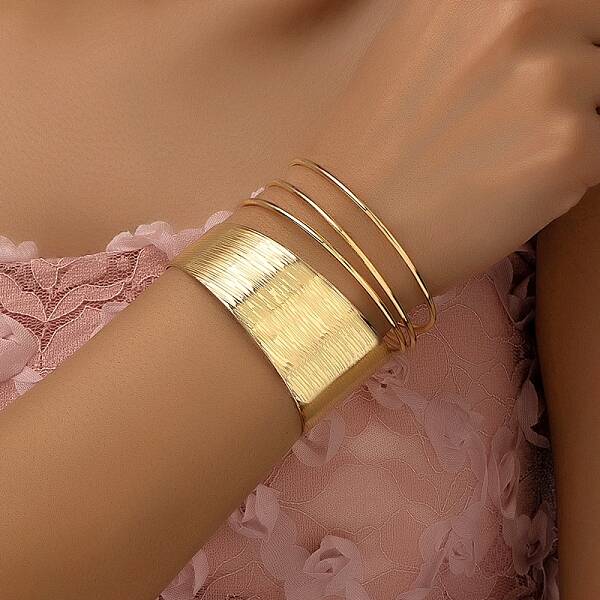 Alloy Open Cuff Bangles