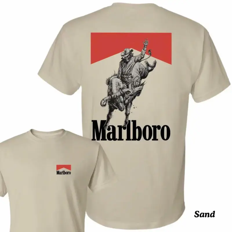 Marlboro bone rodeo tshirt, trending shirt, for you, for me, king of shirt Classic Cotton Menswear, digital print street t-sh...