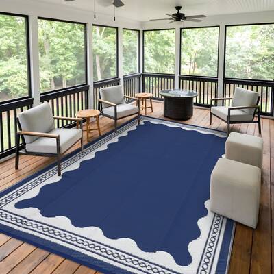 Garvee Outdoor Rug 10x20 Waterproof Reversible Plastic Straw Quick-Dry Stain-Resistant Lightweight Foldable for Patio Camping...