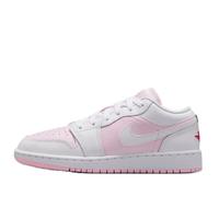 Nike Air Jordan 1 Low Pink Foam Fire Red White Youth / Women’s Perfect Pink Daily Casual Fashion Footwear Walking Sneakers ...
