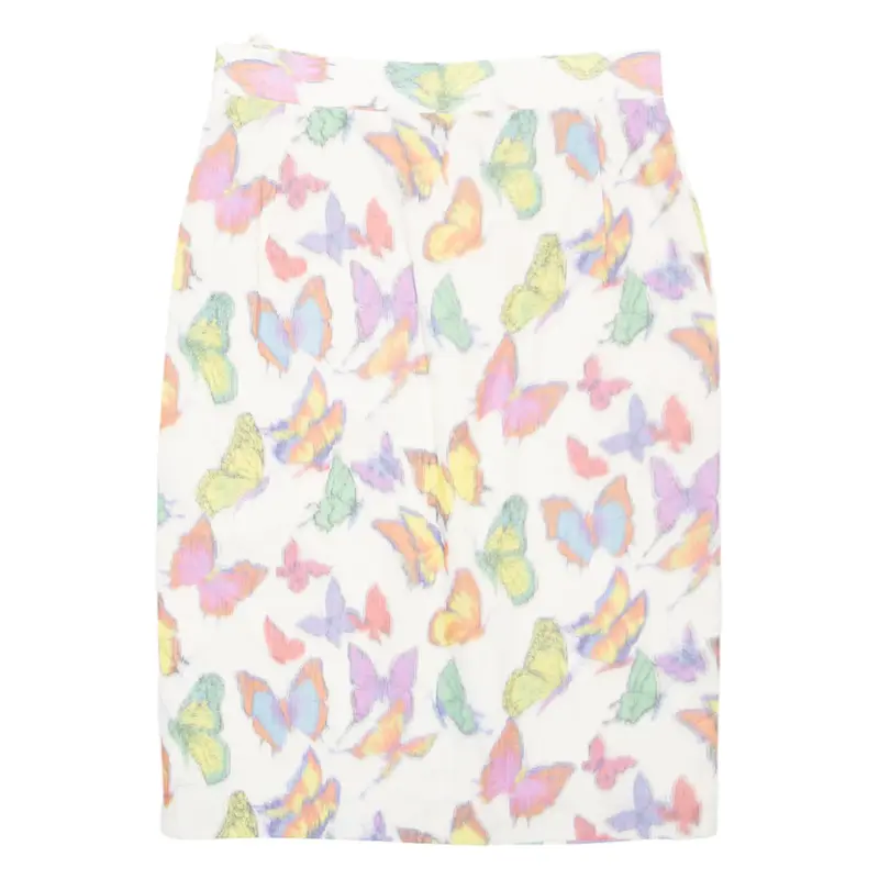 TULLO Womens Straight Skirt White Knee Length S