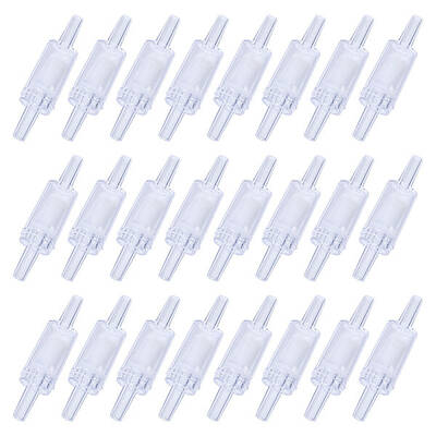 CHGCRAFT 25Pcs Aquarium Check Valve Plastic Fish Tank Air Pump Valve White One Way Non-Return Check Valve Accessories for Fis...