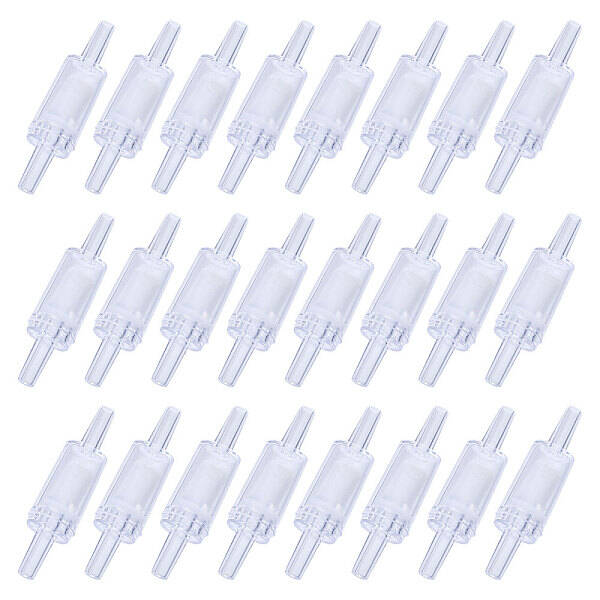 CHGCRAFT 25Pcs Aquarium Check Valve Plastic Fish Tank Air Pump Valve White One Way Non-Return Check Valve Accessories for Fis...