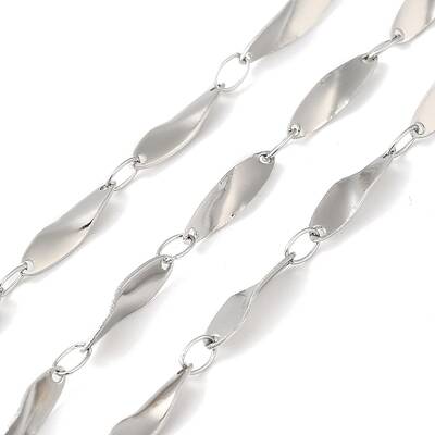 Tarnish Resistant 304 Stainless Steel Twist Oval Link Chains