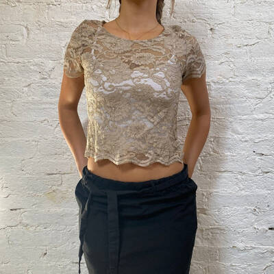 Northland Lace Top - Medium Beige Nylon