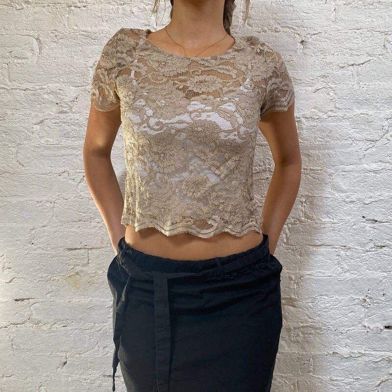 Northland Lace Top - Medium Beige Nylon