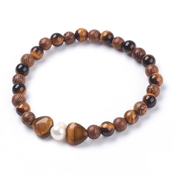 Natural Tiger Eye Stretch Bracelets