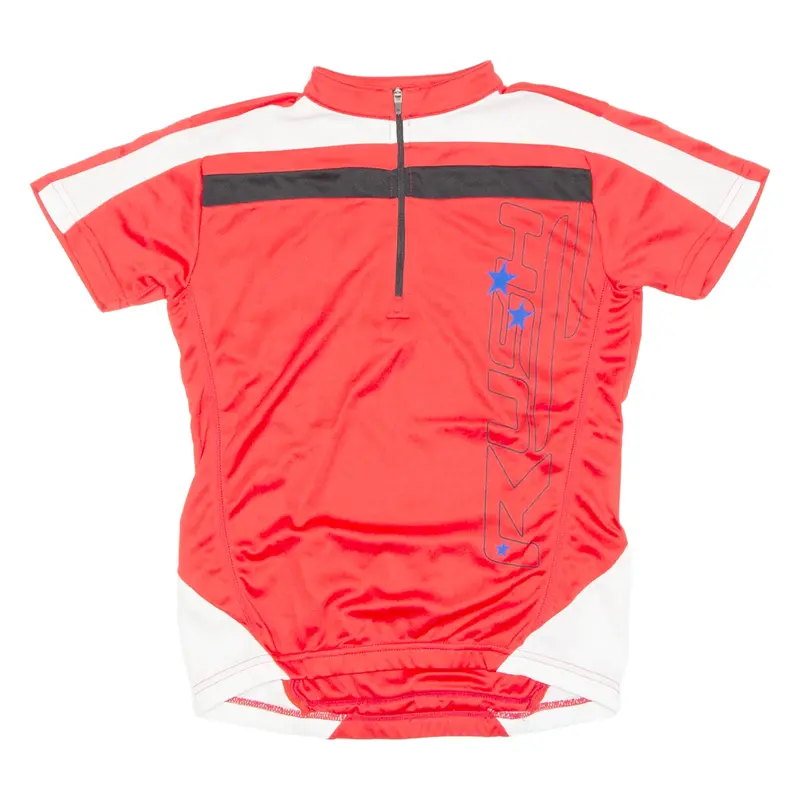 RUSH Cycling Boys Jersey Red 1/4 Zip M