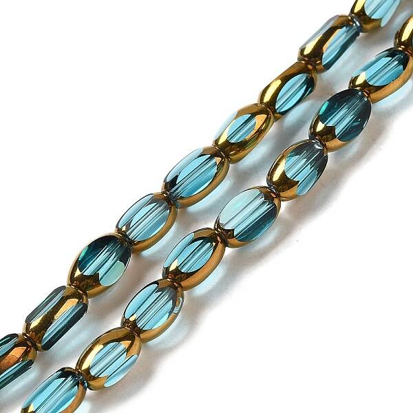 Electroplate Transparent Glass Beads Strands