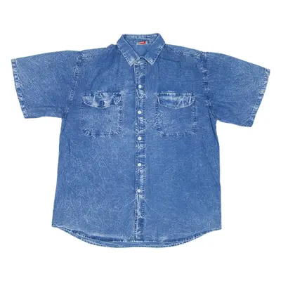Mens Plain Shirt Blue M