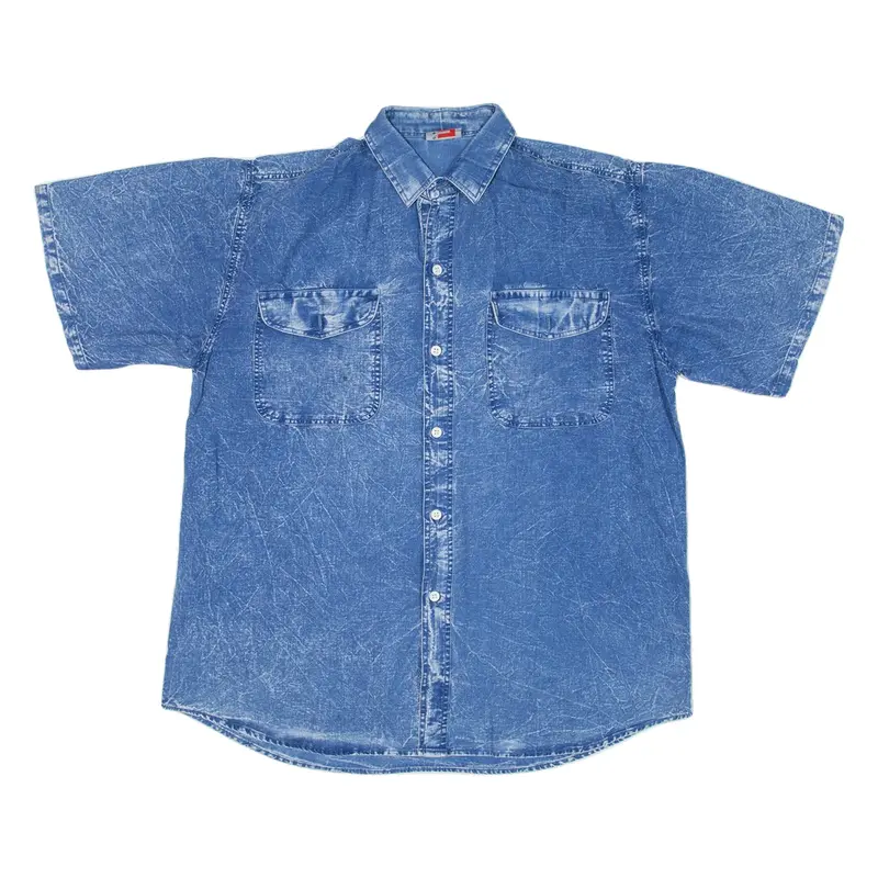 Mens Plain Shirt Blue M