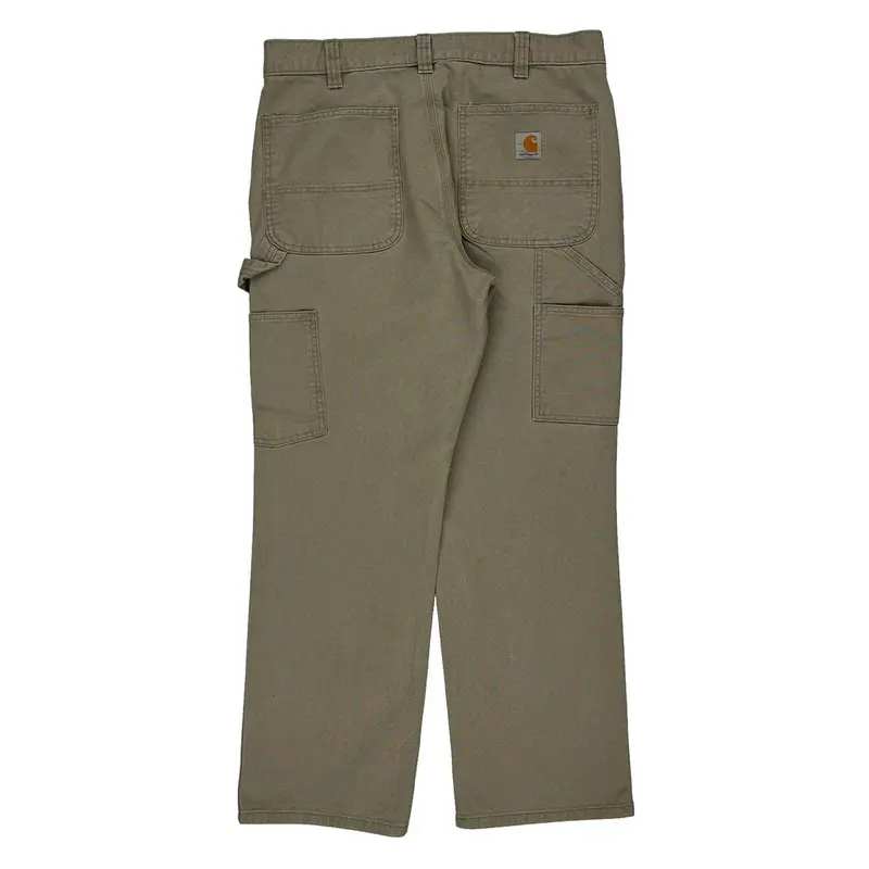 Carhartt Carpenter Trousers - 34? Waist Khaki Cotton Blend