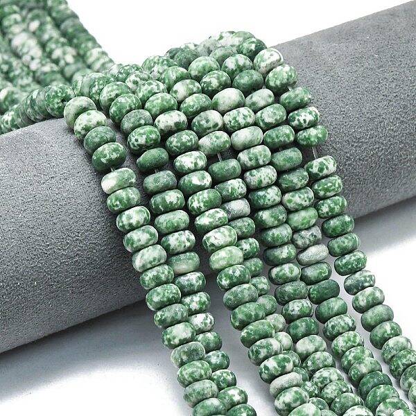 Natural Green Spot Jasper Beads Strands