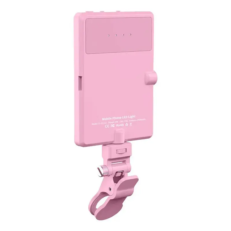 Compact Cellphone Selfie Fill Light for Summer, Rechargeable LED Selfie Ring Light, Clip-on Cellphone Camera Selfie Light...