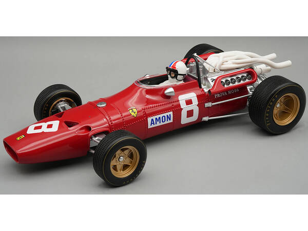 Ferrari 312/67 #8 Chris Amon 3rd Place Formula One F1 German GP (1967) Mythos Series with Driver Figure and Display Case ...
