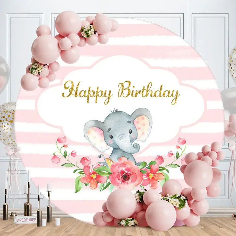 Aperturee Circle Sweet Cake House Girls Birthday Backdrop | Round Backdrop For Birthday Party | Circle Party Backdrop | Round...