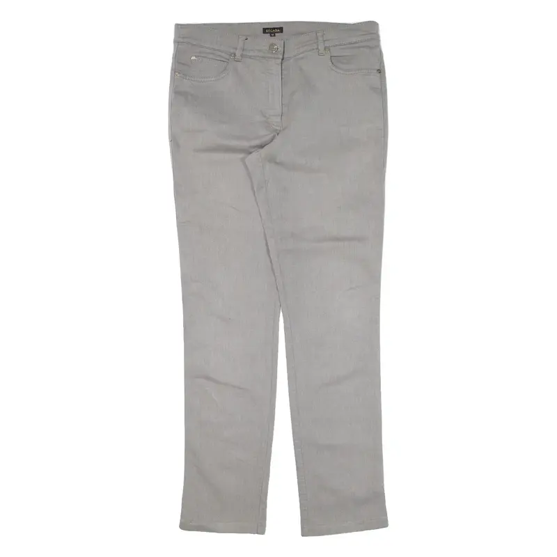 ESCADA Womens Trousers Grey Slim Straight W32 L31